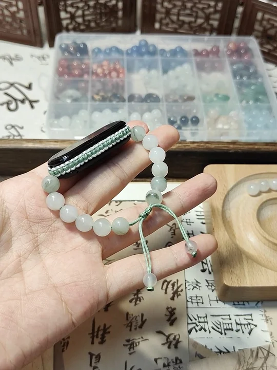 天然冰山翠玉石表带 「翠微」适用小米8华为手环8以及iwatch表带
